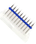Precision Tungsten Carbide Drill Bits Kit Gear, 10 Piece Set in plastic case, ultra sharp 0.2mm bits for CNC and rotary tools