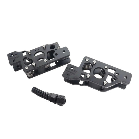 CNC Aluminum XY Axis Motor Drive Frame Kit With PG7 Cable Gland For High Speed 3D Printer Motion, black machined parts