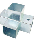 Tough As Nails 4 Way Square Tube Connectors For 1x1 1.5x1.5 And 2x2 Inch Metal Pipe 15 Piece Set in zinc steel finish.