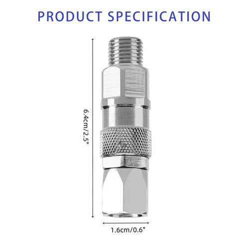 360 Degree Swivel Sprayer Joint For Airless Hoses Stainless Steel Heavy Duty 1 Quarter Inch Connector For Spray Gun Hose High Pressure Swivel Fitting Durable Graco Paint Sprayers Hose Adapter 3 Piece Set, 6.4cm size