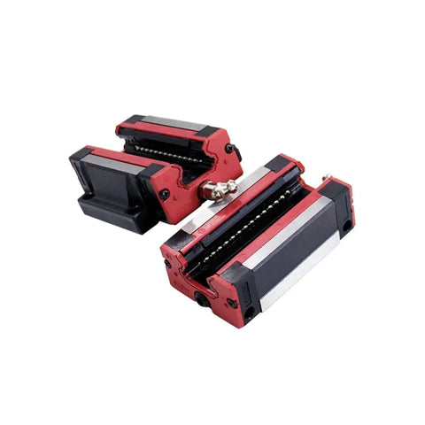 Get Your Precision Linear Guide Rail Kit Sliding Smooth As Butter With HGH15CA, HGW20CC And More Blocks For Super Fast Motion And Zero Messy Maintenance Today. red and black HGH15CA linear guide rail blocks, metal bearing carriage set