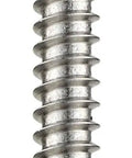 Heavy Duty Pro Grade 18 8 Stainless Steel Sheet Metal Screws With Button Head And Pin In Star Drive Type Ab Point 1 Inch Length Size Six Thread Plain Finish Pack Of 25 close-up showing screw detail and thread design.