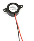 Two Pack Active Piezo Buzzer 3 To 24V DC With Lead Wire, Crazy Loud 85dB Alarm Sounder, compact 23x12mm ABS shell top view