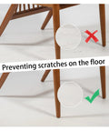 48 Pack Heavy Duty Brown Self Adhesive Felt Cabinet Door Pads Half Inch Diameter Round Furniture Glides shown preventing floor scratches.