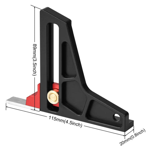 Height And Depth Gauge For Woodworking Tools Quick Pro Grade Setup Blocks For Table Saw Router Table Drill Press And Bandsaw 168mm black aluminum