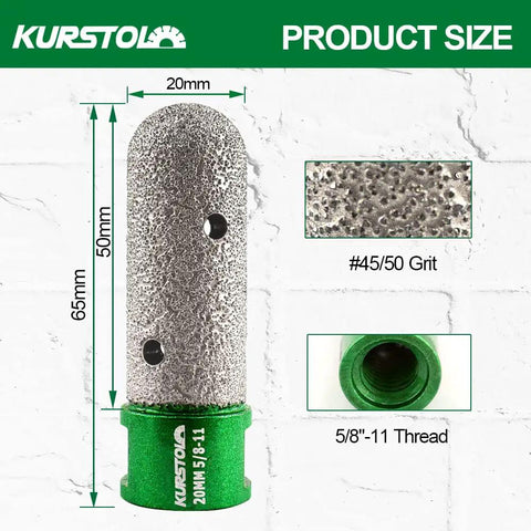 Diamond Finger Milling Bit For Hole Enlargement And Shaping, Diamond Coated Core Bit With Five Eighths By Eleven Thread, Diameter Three Quarters Inch