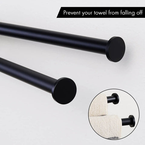 Swivel Towel Bar 9 Inch Two Arm Wall Mount Towel Rack, No Fuss Space Saving Stainless Steel Holder With Brushed Finish