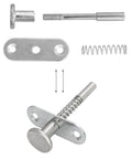Spring Loaded Plunger Cabinet Latches Stainless Steel Flat Pin Hinges 2 Pack Durable Wear Resistant Security Latch Hardware