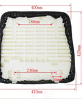 Dimensions of Rugged Upholstery Cushion Replacement For Lift Trucks 3244332611 showing 400x420mm measurements