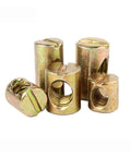 Barrel Nuts And Bolts Set For Furniture Cross Dowel Slotted Zinc Plated Multi Size Pack Heavy Duty And Solid For Quick Fixes And Strong Joints