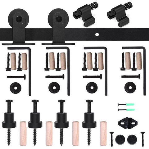 Heavy Duty 6.6 Ft Ceiling Mount Sliding Barn Door Hardware Kit Fits 40 Inch Wide Wooden Doors Easy To Install Smooth And Quiet Operation