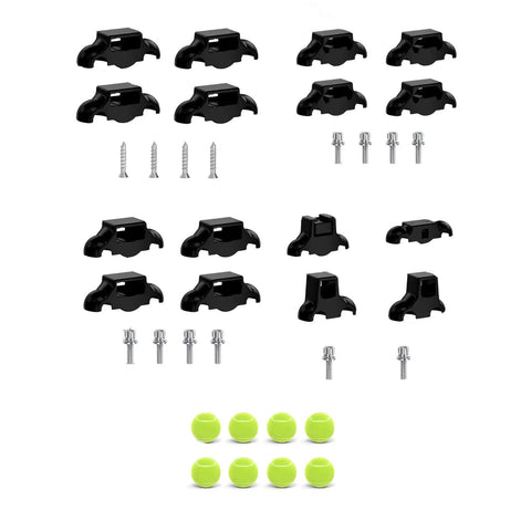Indoor Bike Trainer Rocker Base components, including black plastic mounts and green shock absorbing feet, enhance stability.