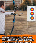Archer aiming at Vertical 3 Spot Archery Targets Pack For Recurve Bows 30 Paper Face Targets in outdoor setting