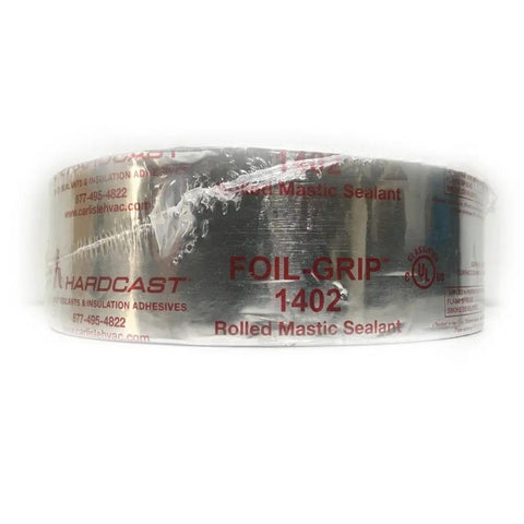 Foil Grip 1402 Mastic Duct Sealant 2 Inch By 100 Foot roll displayed with packaging label visible
