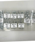 260 Piece Hydraulic Pro Grade Grease Fitting Assortment Kit For Mechanical Lubrication With Metric And Imperial Sizes In Storage Case