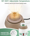 Premium Eyeglass Frame Warmer Featuring Rapid Heat Adjustment And A Slick Dual Safety Shield For Quick Optical Lens Repair And Effortless Specs Bending Sessions with temperature control knob and heating element.