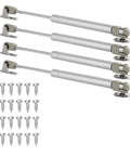 4-pack 100N Gas Spring Hinges For Cabinets with screws, soft-close hydraulic lift support displayed on white background