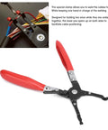 Stainless Steel Car Soldering Pliers And Wire Welding Clamps For Auto Maintenance And Repair, Pickup Aid Hand Tools with red handles