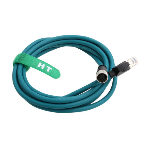 M12 A Coding 8 Pin Female To RJ45 Cat7e Patch Cable 2 Meter for industrial automation with waterproof gold plated contacts