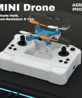 Mini Drone Beginner Friendly Stunt Flyer For All Ages With Easy One-Button Takeoff Landing And Hover 360 Degree Tricks on controller
