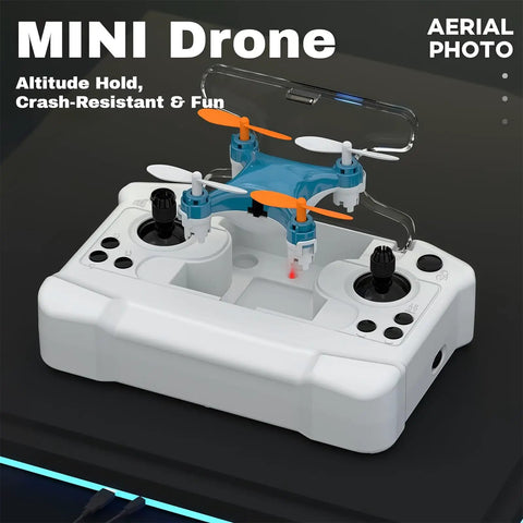 Mini Drone Beginner Friendly Stunt Flyer For All Ages With Easy One-Button Takeoff Landing And Hover 360 Degree Tricks on controller