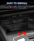 Center Console Organizer for VW Golf GTI R MK8 2022 2026 with non-slip silicone mat, easy to install tray, does not block USB ports.