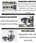 Desktop 3D Printer Filament Extruder Machine temperature control system close-up, adjustable from 0 to 350 Celsius.