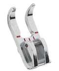 Stainless Steel Opening Patch Presser Foot With Clear View Stitching For Most Household Sewing Machines Must Have Side Cutter For Edge Finishing And A Breeze For Embroidery Appliques And Monograms, close-up