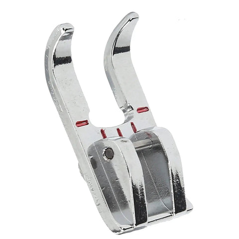 Stainless Steel Opening Patch Presser Foot With Clear View Stitching For Most Household Sewing Machines Must Have Side Cutter For Edge Finishing And A Breeze For Embroidery Appliques And Monograms, close-up