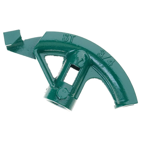 Heavy Duty Manual Tube Bender For Pipes, green cast iron tool for bending 3/4 inch tubes in workshops.