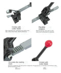 Heavy Duty Manual Strapping Machine Kit With Ratchet Tensioner And Pp Pet Sealer For Professional Grade Industrial Banding Needs, features cutter blade and flexible rotation.
