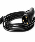 Rugged 10 Foot 3 Pin Charging Cable For Evolution Icon Golf Cart 48V Electric Vehicle 120V To 220V 16 Amp power cord laid out