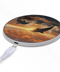 10W Fast Wireless Charger Pad For Phones Slim Portable Charging Station with dolphin design on surface