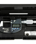 Outside Micrometer 0 to 1 Inch Range, Boss Level Precision 0.00005 Inch And 0.001 Millimeter Resolution, IP65 Protection in case.