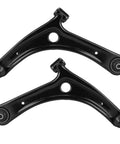 Dodge Front Lower Control Arm Kit With Ball Joints For Caliber 2009-2012 And Jeep Compass Patriot 2007-2017, 8-Piece Suspension Upgrade With Front Lower Arms, Inner And Outer Tie Rod Ends, And Sway Bar Links. black front lower control arms with ball joints