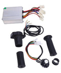 500W Brushed Motor Speed Controller Kit With Aluminum Alloy Throttle Grip Set For Electric Bikes Trikes And Motorcycles 12V Compatible Easy Install Today, showing wires and throttle grips