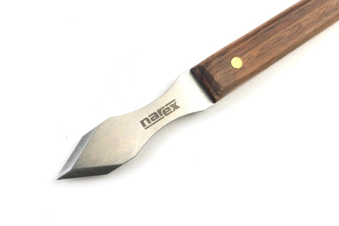 Badass Dual Bevel Marking Knife With Heavy Duty Stainless Steel Blade, rosewood handle, angled blade for precision layouts.
