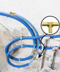 Installed 25 Pack One Half Inch PEX Fittings Tee Brass For PEX Tubing Pipe Quick Connects in home plumbing system