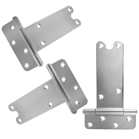 8 Inch Heavy Duty Door Hinges 300 Lbs Capacity 4 Pack With Screws Included, 0.11 Inch Thick Steel for Wooden Fences, Barn Doors, Gates