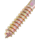 12 Pack Double Ended Screws M10 Hanger Bolts 10x100mm Carbon Steel Heavy Duty Fasteners For Wood And Metal Projects Easy Install And Secure Connection Ideal For Framing Decks Shelves And Heavy Construction Tasks close-up thread detail