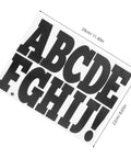 Six Sheets Black 4 Inch Outdoor Alphabet Decals Self Adhesive PVC Vinyl Letters For Signs Mailboxes And Dorm Doors Easy Peel And Stick Weatherproof Durable Outdoor Lettering Residue Free Repositioning DIY Ready, black A-Z sheet