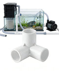 12 Pack Water Hose Fittings for Agricultural Irrigation, Durable Quick Connectors, Easy Snap Hydraulic Garden Fittings for Indoor and Outdoor Use, Rust-Resistant PVC with 90 Degree Side Grip for Secure, Versatile Connections, shown in aquarium PVC setup