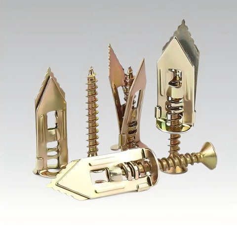 80 Sets No Drill Drywall Anchors And Screws Kit With 4 Sizes Self Drilling Wall Anchors And Metal Expansion Screws visible