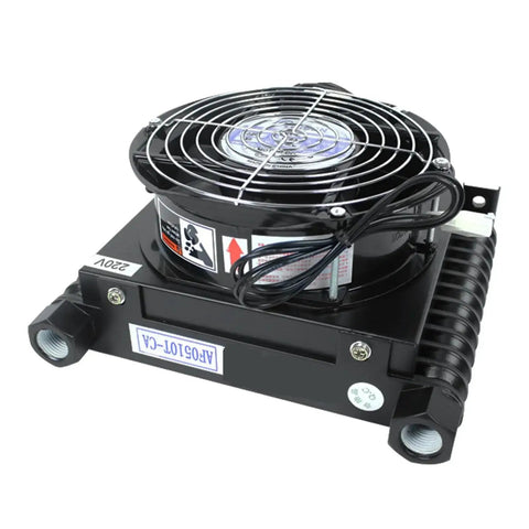 Oil Cooler For CNC Hydraulic System, Air Cooled Radiator Heat Exchanger, Delivers 1.2KW Cooling, 10 L Per Min Flow, Handles 1.0MPa Pressure, DC12V Power, Rapid Temperature Drop, Built Tough For Long Lasting Reliability