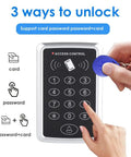 Door Access Control Keypad Plug And Play Standalone RFID Reader With Password And 5 Keyfobs Included For Home Security And Gate Opener