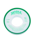 Green PTFE Thread Seal Tape For Oxygen Lines Pro Grade High Density Leak Proof Non Toxic Half Inch By 260 Inch Roll For Gas Plumbing Water And Chemical Piping Systems. Front view.