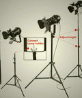 Vintage Industrial Black Gooseneck Tripod Floor Lamp Set Of 2 Adjustable Height 68 to 180cm 5m Cord With Foot Switch E26 Base