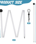 Two Pack Aluminum Beach Tent Poles For Canopy Replacement Foldable Camping And Hiking Poles Universal Fit 6.6 Feet Total Length