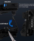 Close-up of the adjustable belt clip for Rugged 1200 Lumen Tactical LED Flashlight With Duty Belt Holster For Law Enforcement