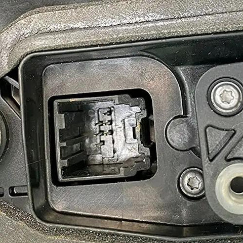 Connector view of Straight Swap Power Door Lock Actuator For 15 To 24 Cadillac Chevrolet Gmc Rear Left Driver Side.